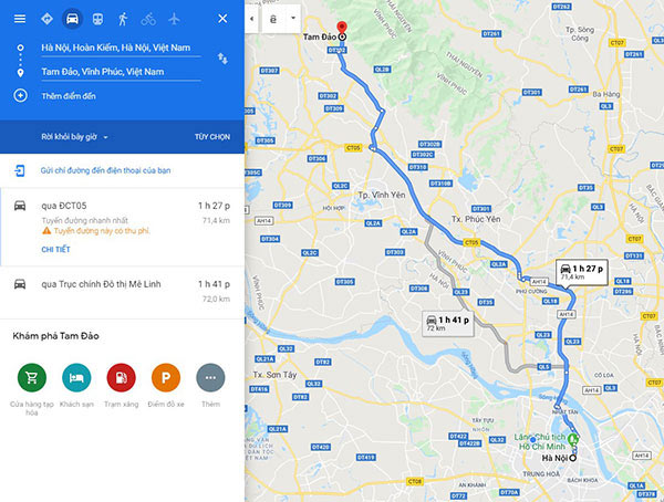 Hãng xe khách Hà Nội đi Tam Đảo uy tín, giá rẻ nhất
